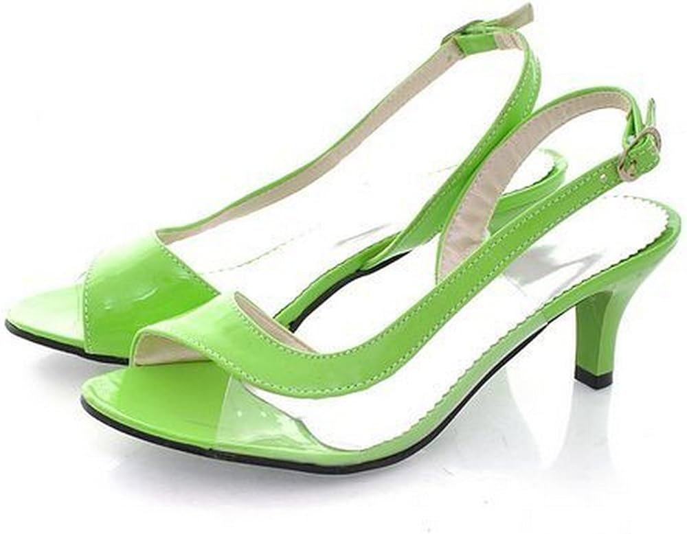 transparent mid heels