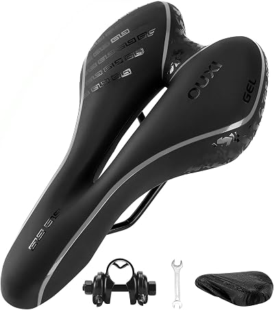 OUXI Gel Bicycle Saddle Comfort Ergonomic MTB Road Bike Seat Black