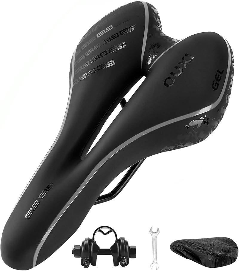 OUXI Gel Bicycle Saddle Comfort Ergonomic MTB Road Bike Seat Black