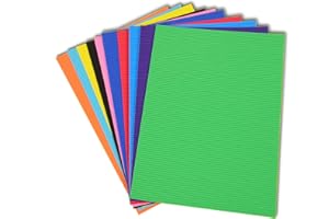 10 Sheets Corrugated Paper Board, A4 10 Colors Corrugated Cardboard for Craft Cardstock, DIY Card, Art Project, Packing Gift