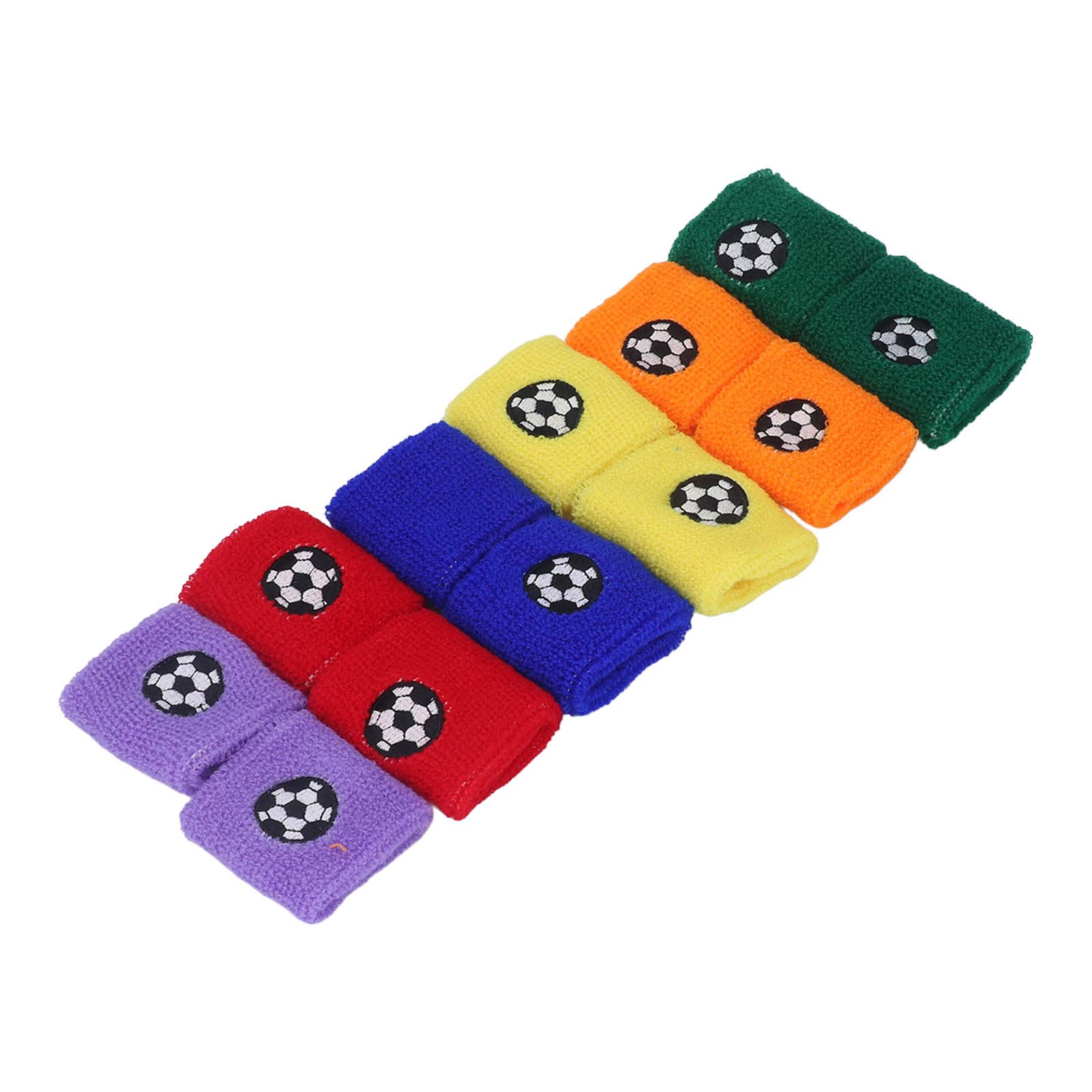 12pcs Sweat Bands Multi Color Moisture Wicking Skidproof Breathable Soft Wrist Sports Wristbands for Kids Soccer Baseball