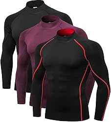 2/3 Pack Men's Compression Shirts Long Sleeve