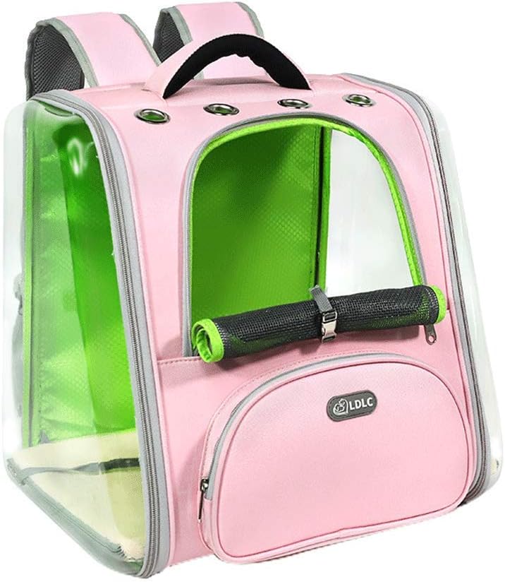 GYBY Large-Capacity Transparent PET Plastic See-Through Window pet Backpack, Portable Storage pet Bag cat Bag