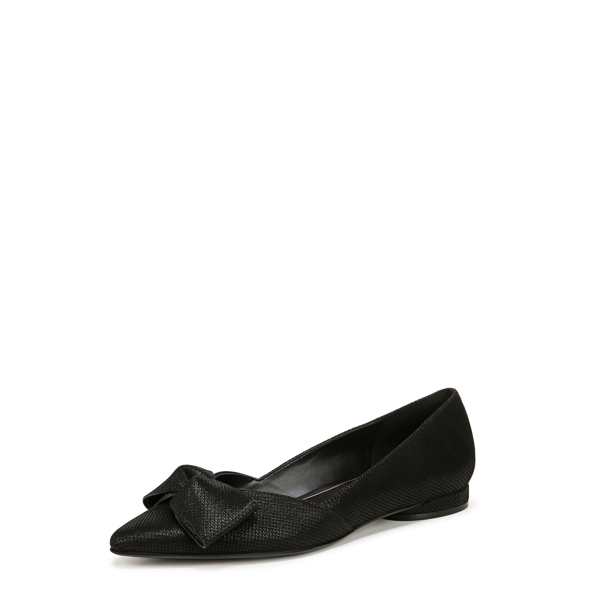 Naturalizer Womens Havana Pointed Toe Slip On Dress Ballet Flat Black Bow 5 M