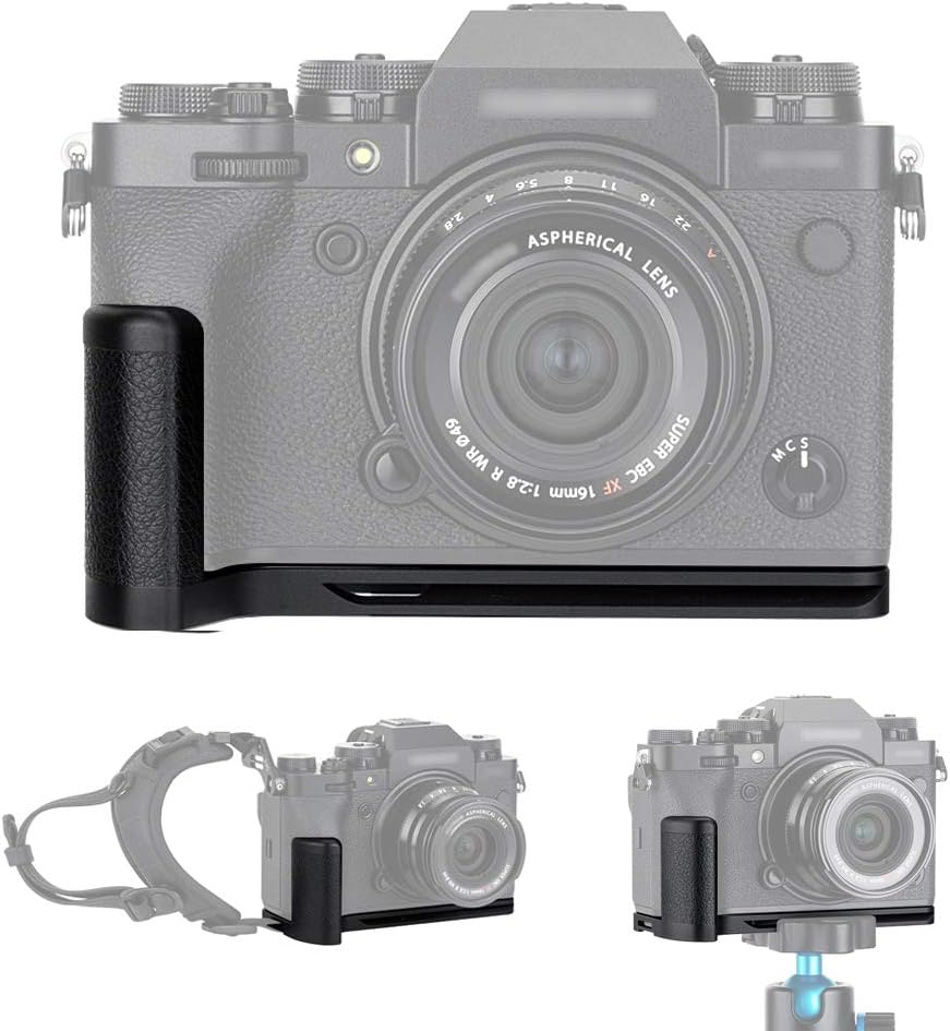 JJC Metal Hand Grip Quick Release Plate L Bracket Holder for Fujifilm X-T4 Fuji XT4