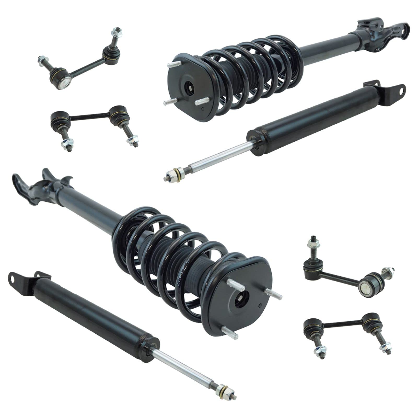 TRQ Front and Rear Suspension Kit Complete Strut & Coil Spring Assembly ...