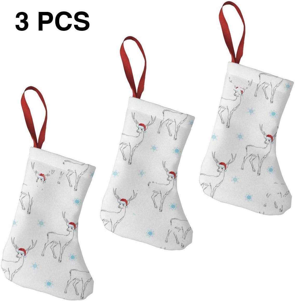 xifengquyuanyuanbaihuodian Ugly Christmas Sweater for Women Christmas Stockings 3 Pcs Set 7.5" Faux Fur Cuff Christmas Decorations and Party Accessory