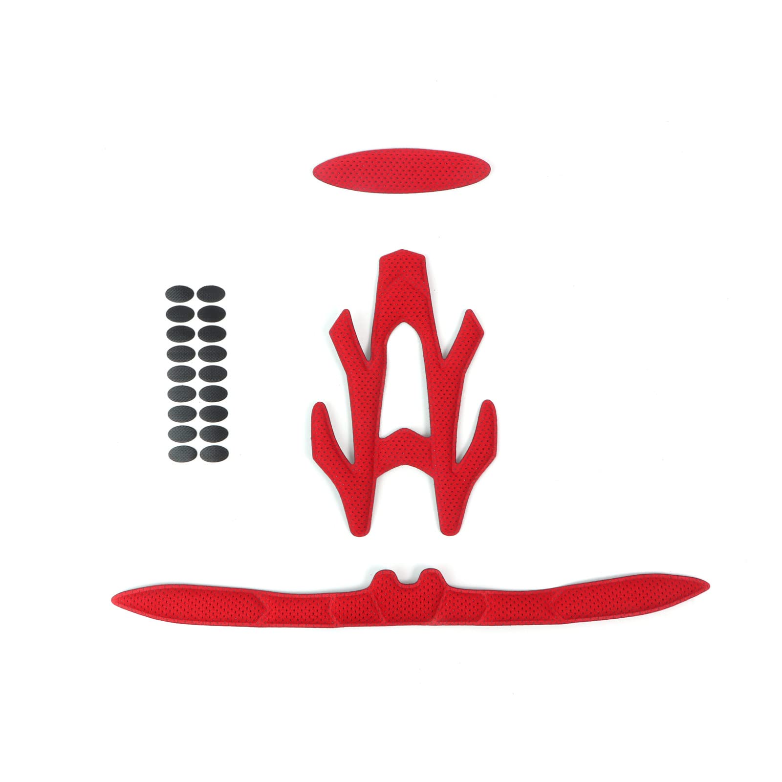 PAXLAMB Helmet Inner Padding Foam Pads Kit Sealed Sponge Protective Lining Protection Liner Cushion Mat Set for Outdoor Sports Cycling Bike Motorcycle Bicycle Riding Accessories (Red M)