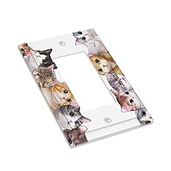 Tewujay Decorative Outlet Wall Plate Lovely Kitten