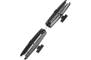 FPN Dual Extension Double Socket Arm with 1" Double Ball Adapter Compatible with RAM B Size Mount and Other 1 inch Industry Standard Device, 360° Rotation Rod for Bike, Truck, Car (12.7" Length)