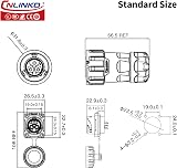 CNLINKO YM-20 3 Pin Waterproof Connector IP68 M20 Aviation PBT Plastic Solder view 4