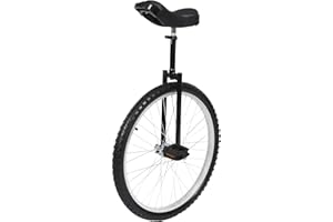 YHISUAILO Outdoor Wheel Unicycle, 16Inch/24Inch One Wheel Bike Adjustable Seat Exercise Bicycle for 7-60 Years Old, Outdoor Sports Fitness Exercise Unicycle