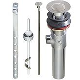 Plumb Pak Keeney K820-77BN Bathroom Sink Mechanical Pop Up Drain, Brushed Nickel, 1-1/4" x 4"