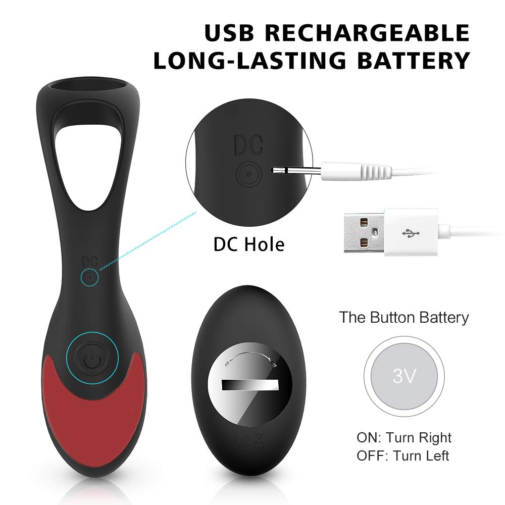 Allmay Analvibratoren Analplug, Super Soft Silikon Prostata Stimulator, USB Aufladbar Sexspielzeug Vibratoren mit Cockring Vibratoren Butt Plug, Wasserdicht, Fernbedienung, 9 Vibrationsmodus für Männer, Frauen, Lesben, Paar, Erwachsener, Ih