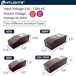 HitLights Dimmable LED Driver 12V 60W, Magnetic
