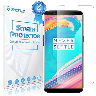 [2 Pack] Oneplus 5T Screen Protector [Smooth Touch Feeling] OMYFILM Oneplus 5T Tempered Glass Screen Protector [9H Hardness] Daily Protection Glass Screen Protector for Oneplus 5T