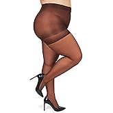 MeMoi Plus Size Curvy Control Top Pantyhose for Women, Comfortable Sheer Pantyhose, Lightweight Womens Stockings, Sizes 1X-QP