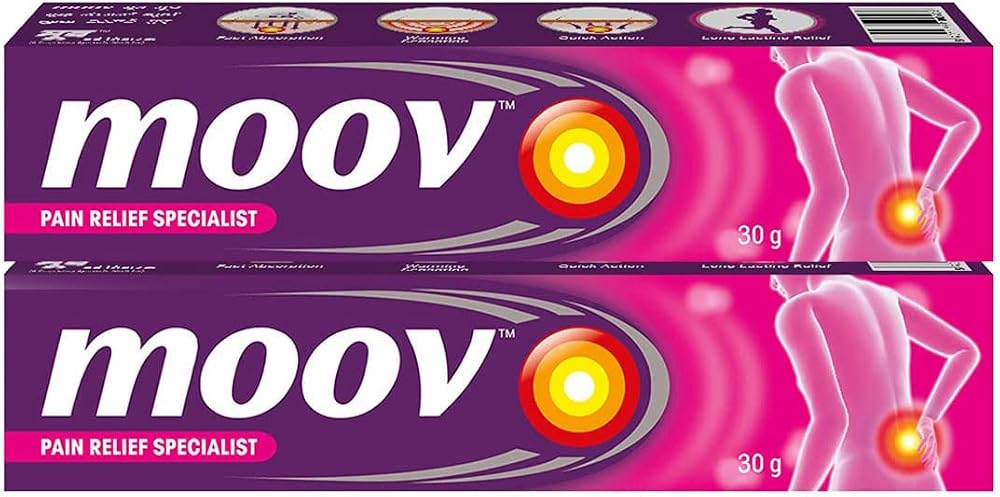 Moov Fast Pain Relief Cream 30g Pack of 2 Ayurvedic Formula Back Muscle Joint