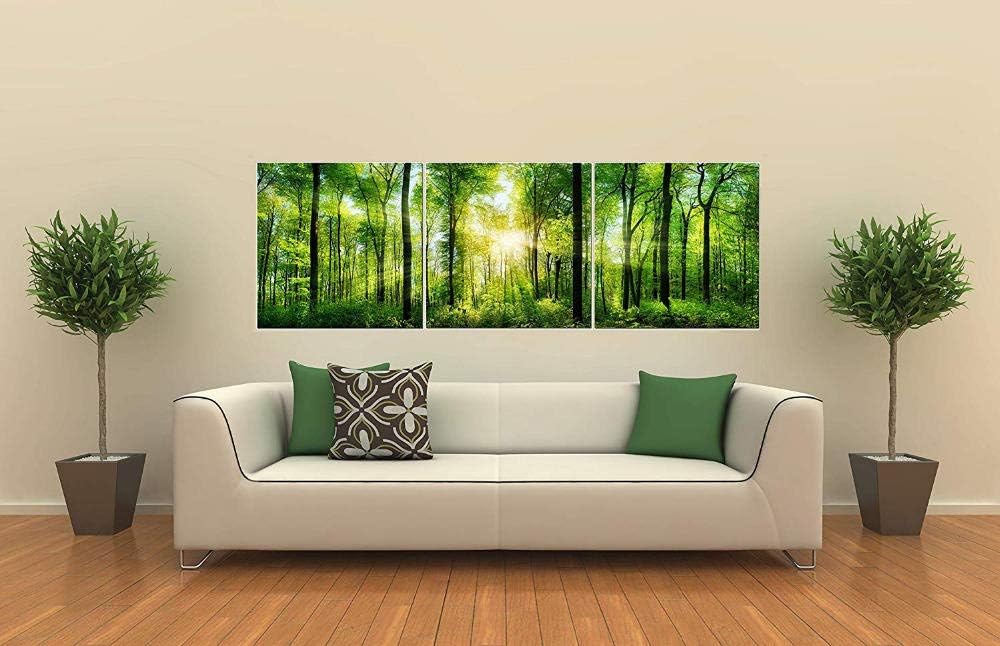 DIAMWAN 3 panel wall art Custom canvas wall art magic tree