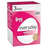 L'eggs Womens Control Top Panty Hose 3 Pair Pack