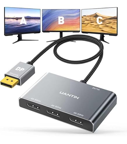 thumbnail image 2 of 2 In 1) USB C To Dual Hdmi Adapter For 2 Monitors, (MST Is Not Support On MacOS, MacOS Allows Monitor Display 2 Separate Screens, Windows Allows Monitor Display 3 Separate Screens 2 of 12