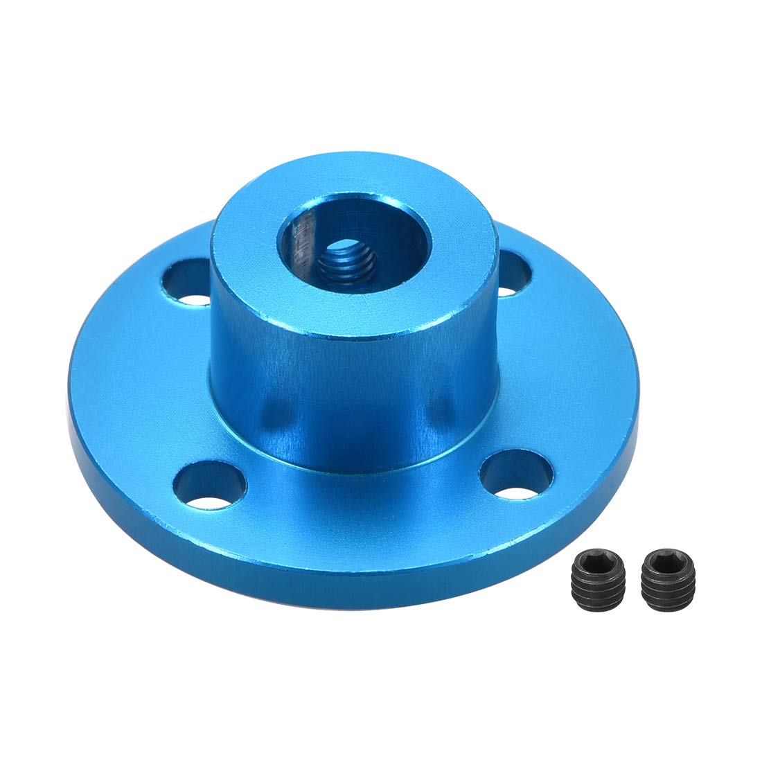 sourcing map 8mm Inner Dia H13*D16 Rigid Flange Coupling Motor Guide Shaft Coupler Motor Connector for DIY Parts