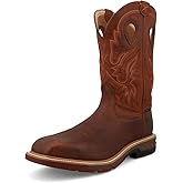 Twisted X Men's 12" Western Work Boot, Square Toe Alloy Toe with CellStretch