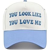 Funny Gag Trucker Hat You Look Like You Love Me -Embroidery Funny Hats Adjustable Baseball Cap for Men WomenBlack