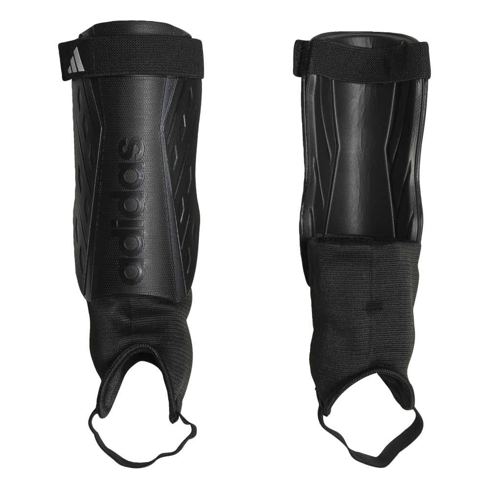 Photo 1 of adidas Unisex-Child Tiro Soft Ground Match Shin Guards, Black/White/Iron Metallic, Small