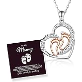 Pregnancy Gifts for First Time Mothers: Mom to be Sterling Silver Necklace Bracelet Earrings for Expecting Women Gifts for Pregnant Wife Daughter Sister Friends