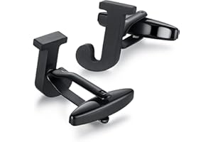 HONEY BEAR Initial Alphabet Letter Cufflinks for Mens Wedding Gift