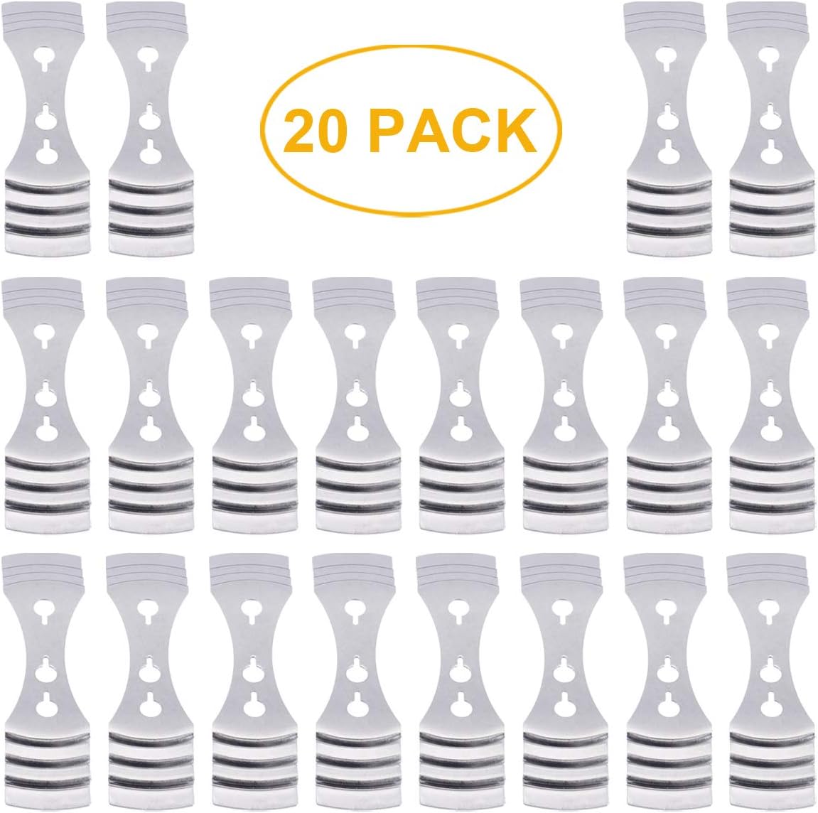 20 Pack Metal Candle Wick Centering Devices Stainless Steel Candle Core Holder for Candle DIY Making (Wick Centering Device, Silver)