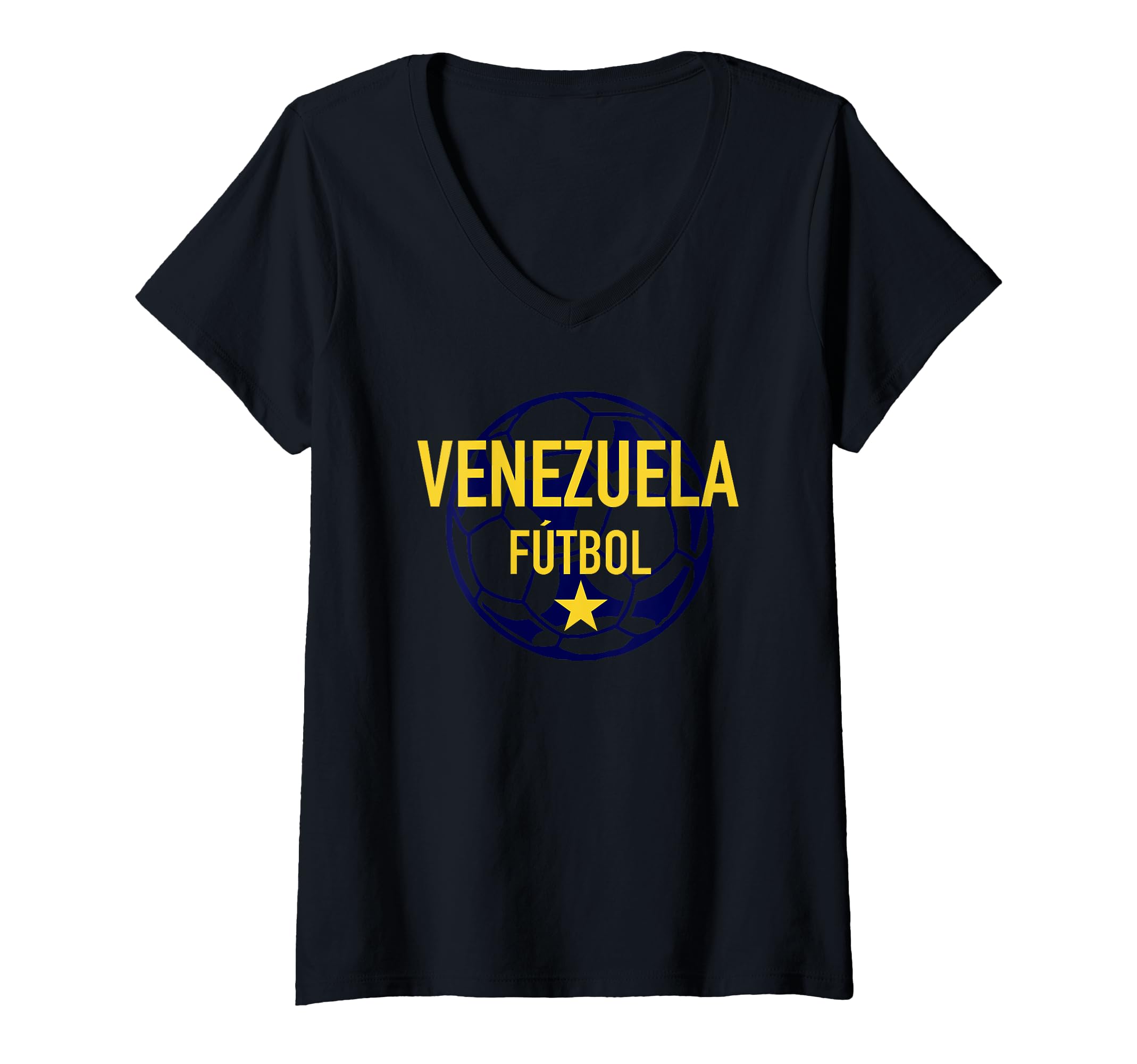 Womens Trendy Venezuela soccer ball V-Neck T-Shirt