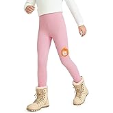 SPFAS Girls Fleece Lined Leggings Full Length Leggings for Girls Winter Thick High Waist Pants for Kids