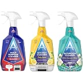 Astonish Spring Clean Bundle - Includes Multi Purpose Cleaning Spray With The Added Power Of Bleach, Zesty Lemon Scented Kitchen Cleaner &amp; Streak Free Foaming Bathroom Cleaner Spray Bottle (750ml ea)