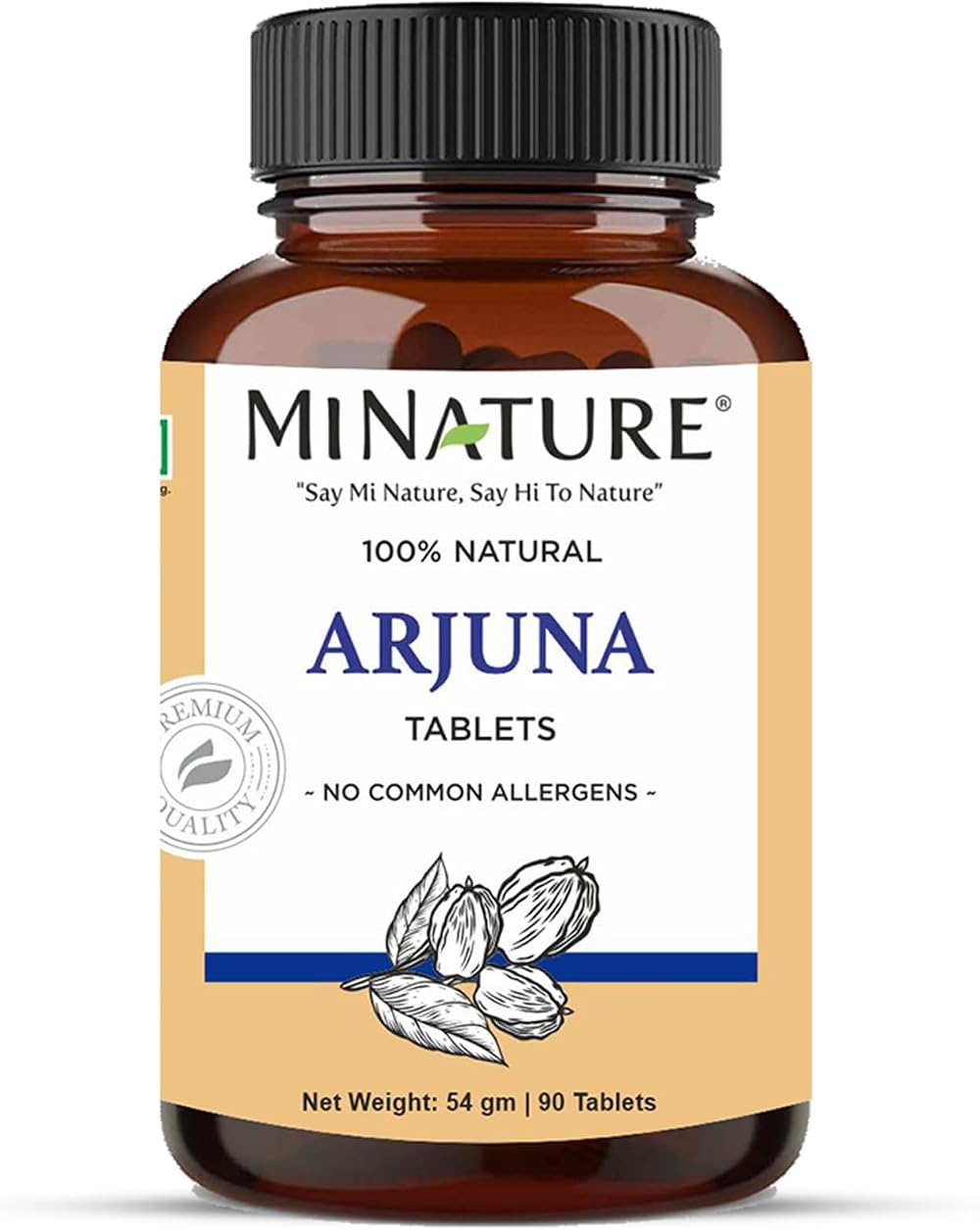 minature Mi Nature Arjuna Tablets 90 Tablet 1000mg Arjun Bark Saraca Indica