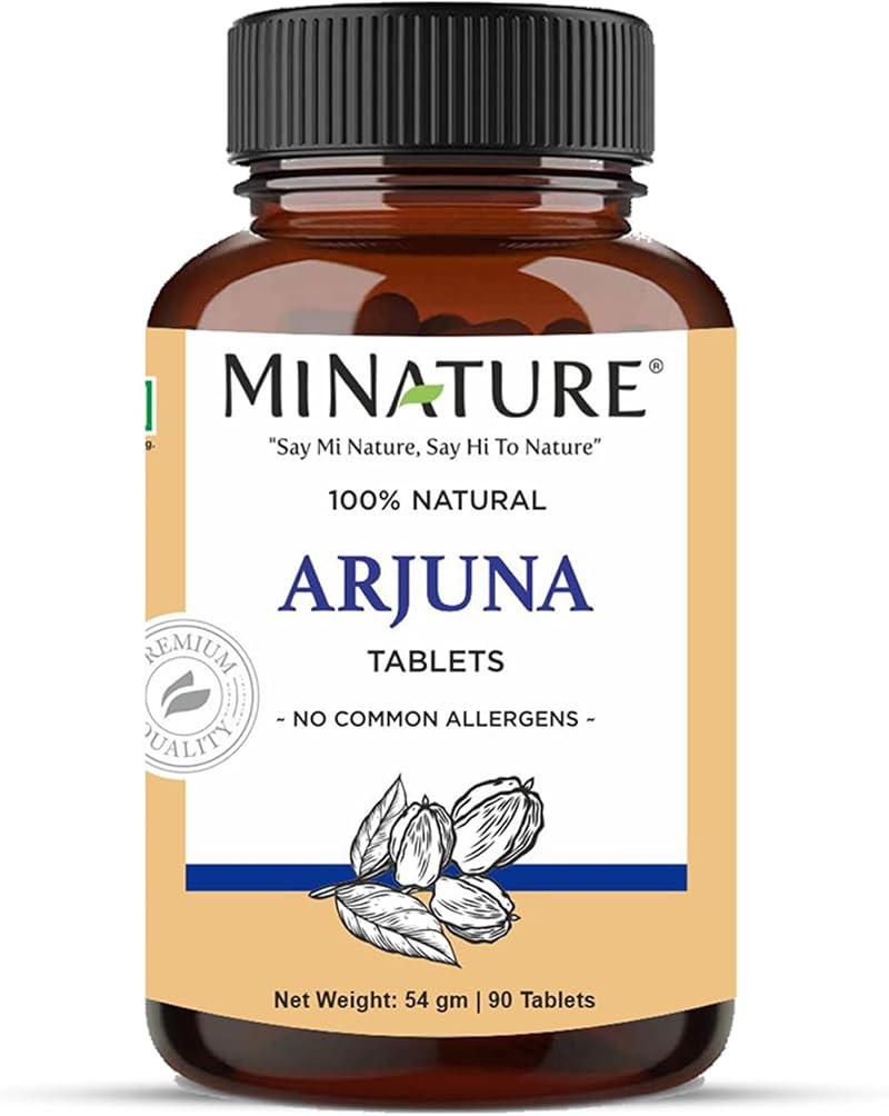 minature Mi Nature Arjuna Tablets 90 Tablet 1000mg Arjun Bark Saraca Indica