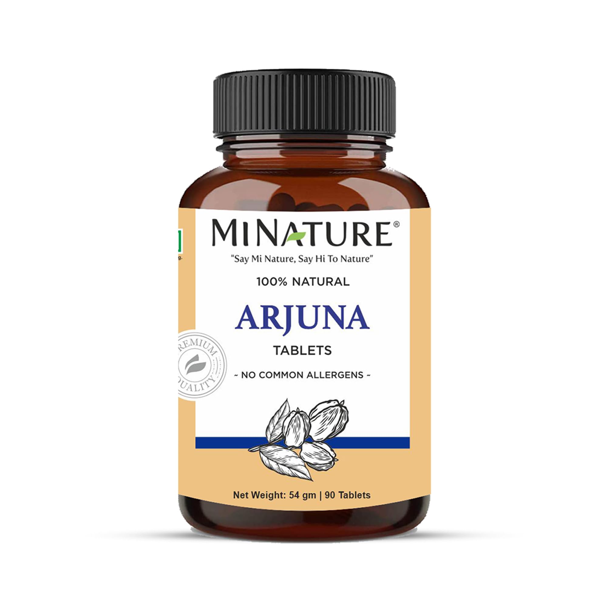 Mi Nature Arjuna Tablets -90 Tablets, 1000mg | 100% Natural Arjuna Tablet | Arjun bark | Saraca Indica | Supports | from India