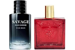 Lomitin Savage Pour Home & Lion Versatile Red Flame Cologne for Men, Eau De Toilette Natural Spray, (Inspired by Sauvage & Versase Red Flame) 3.4oz Fl Oz/100ml each