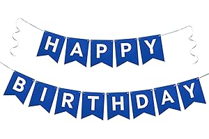 Imtively Happy Birthday Banner,Happy Birthday Decorations Birthday Flag Bunting for Birthday Party Backdrop Decor,Happy Birthday sign Party Supplies for Girls Boys Kids and Women Party Hanging Decor (Blue)