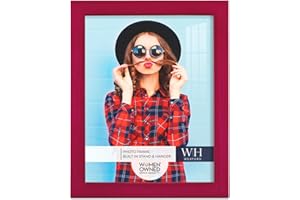 Renditions Gallery 8x10 inch Picture Frame Cherry Red Wood Grain Frame, High-end Modern Style, Made of Solid Wood and High Definition Glass for Wall and Tabletop Photo Display