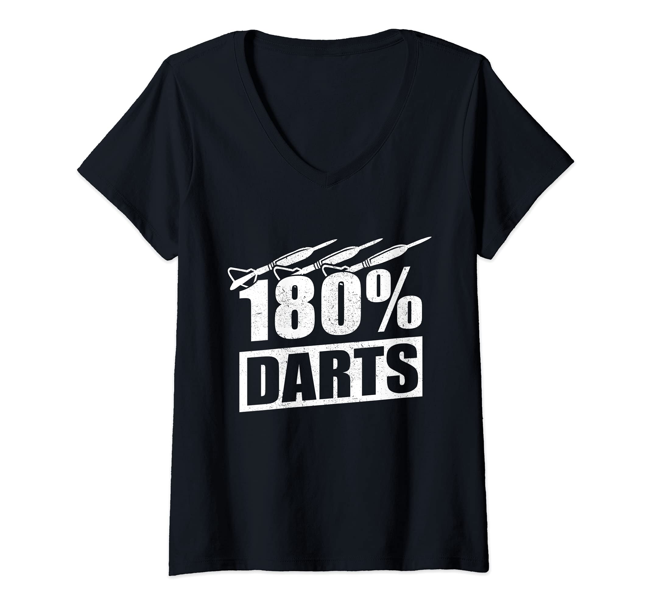 Womens - 180% darts - Funny dart player dart dart V-Neck T-Shirt