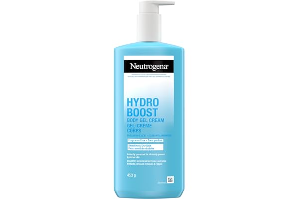 Neutrogena Hydro Boost Unscented Gel Body Cream for Dry Skin, Hyaluronic Acid, 453g