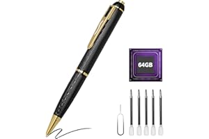 QETATIY 1080P Nanny Camera Pen, Body Camera with 64GB, Cam for Home Indoor Security - Long Battery Life