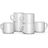Cricut® Stackable Ceramic Mug Blank - 10 oz/300 ml (6 ct) - DIY Custom Mug - Works with Infusible Ink® Transfer Sheets, Pens, Markers & Sublimation