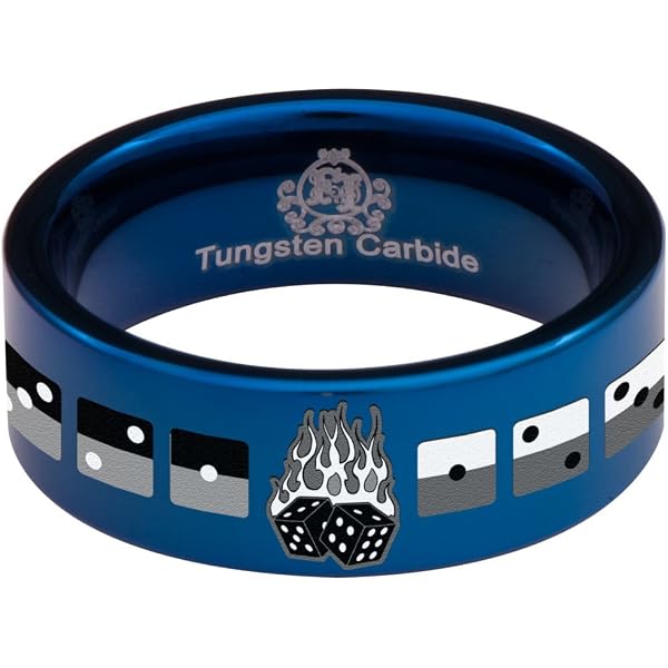 Friends Of Irony Tungsten Carbide Firefighter Ring - 8mm Wedding Band For Men & Women