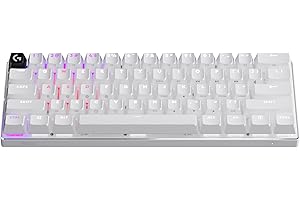 Logitech G PRO X 60 Lightspeed Wireless Gaming Keyboard, Ultra Compact TKL 60% Mechanical Keyboard for Windows PC, LIGHTSYNC RGB, Dual-Shot PBT Keycaps, GX Optical Tactile Switches - White