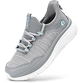 FitVille Women's Slip On Sneakers Wide Shoes Hands Free Running Shoes Slip-On Walking Shoes for Flat Feet Plantar Fasciitis Heel Pain Relief - Cloud Walker V7