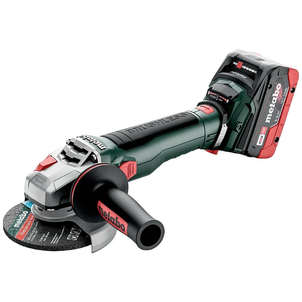 Metabo WB 18 LT BL 11-125 Quick Akku-Winkelschleifer 18V (Schleifer/Schleifgerät/Schleifmaschine mit 2x Akkus, Ladegerät in metaBOX 165 L) # 613054660
