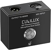 Cubilux MMX-1 XLR Mute Switch for Microphone, Full Aluminum Alloy Case MIC On/Off Switcher with 1/4&rdquo; Arri Locating Mounting Hole
